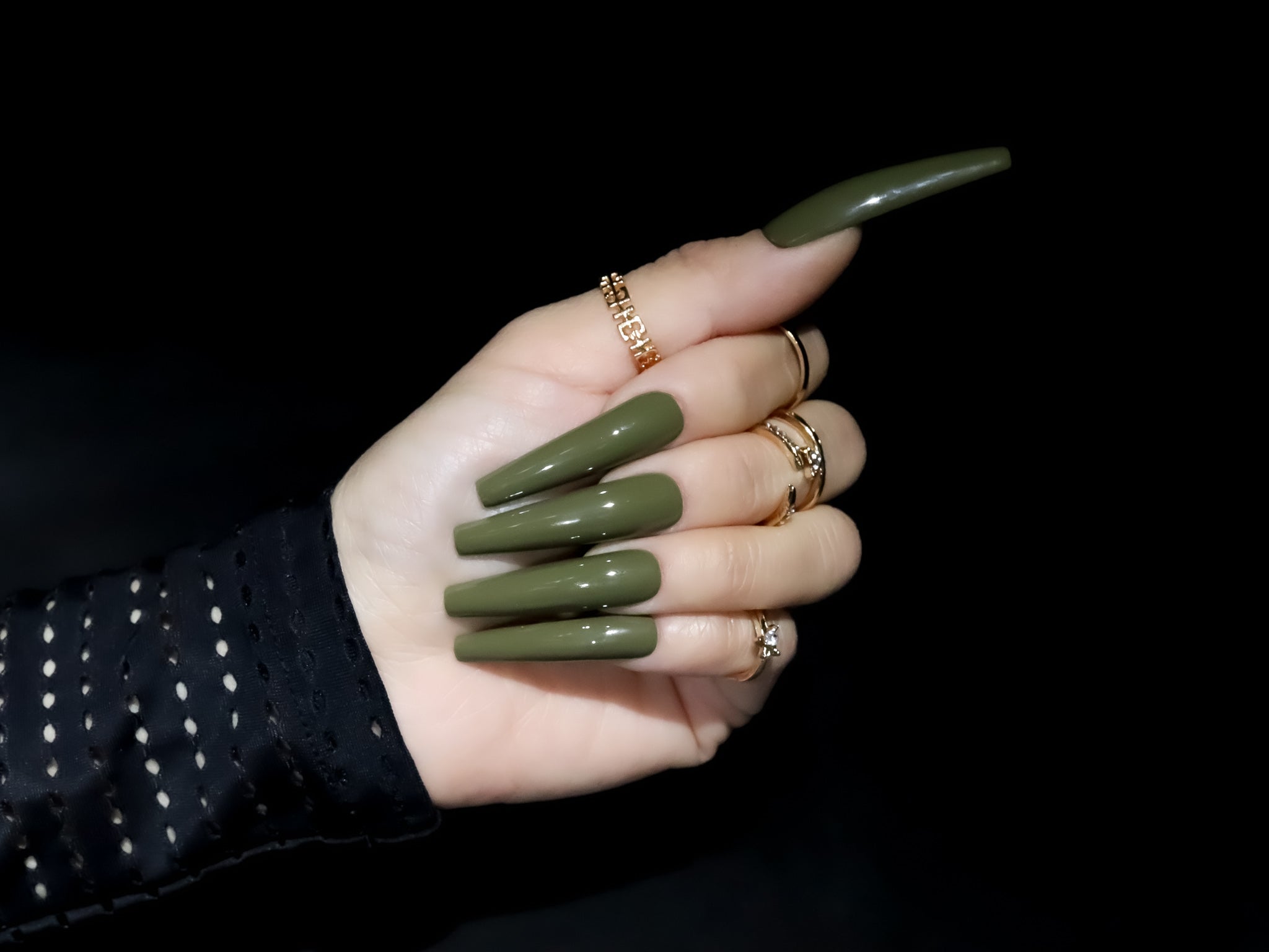 Basic Gel Nail – Army Green
