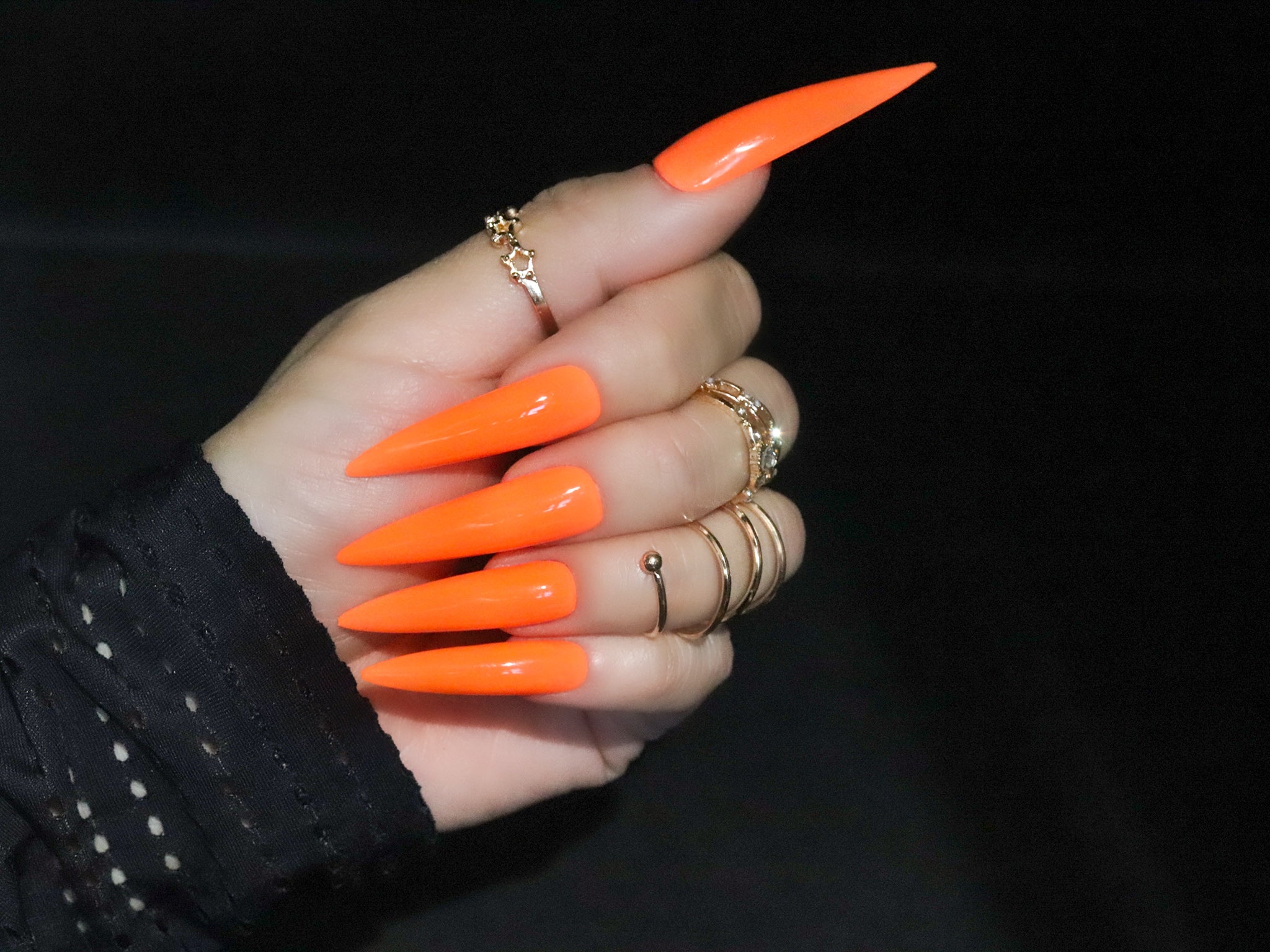 Basic Gel Nail – Bright Orange