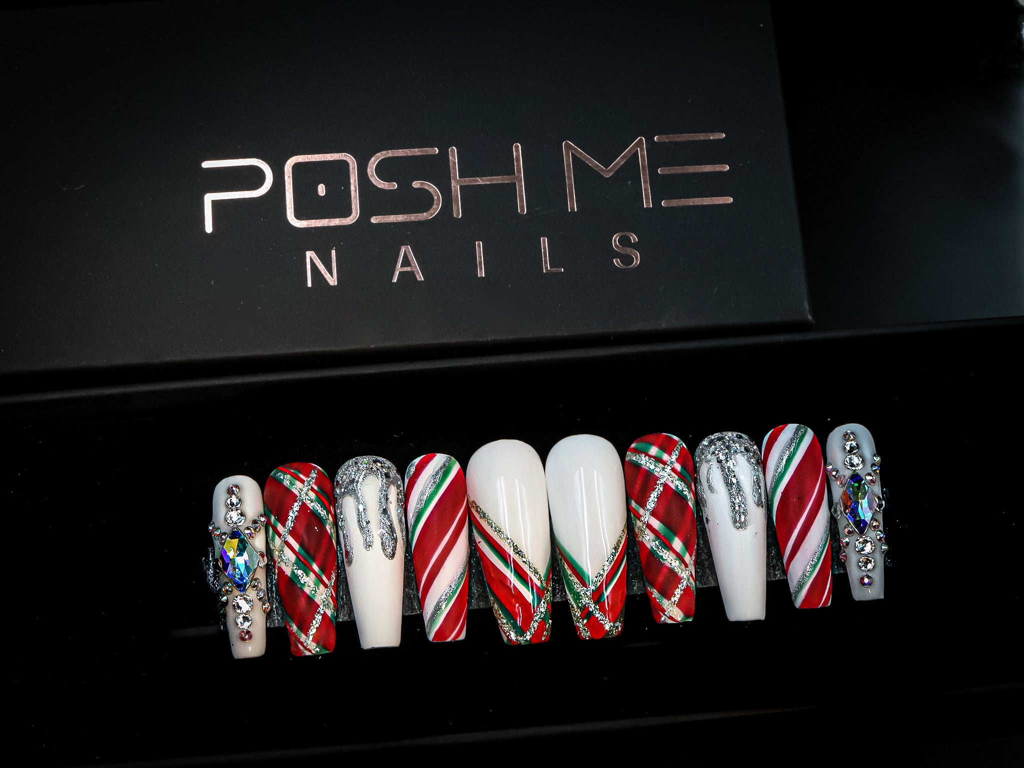 Limited Edition Gel Nail Press – Candy Cane & Plaid