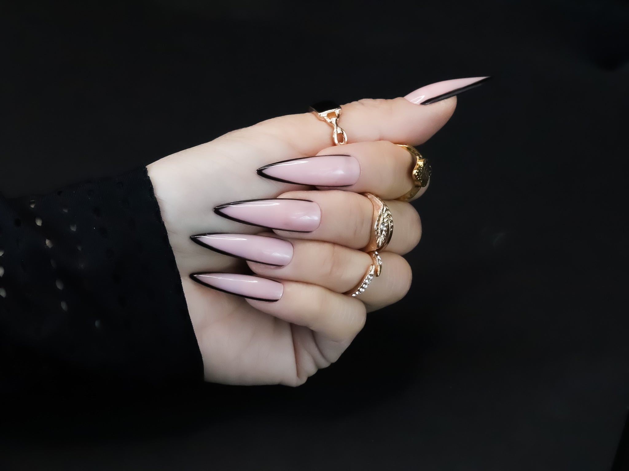 Sheer Pink Stiletto | Sheer Baby Pink Stiletto Nails